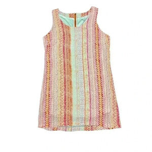 2/$12 Charming Charlie’s Sun Dress Size Large Pink Orange Mini Summer Beach